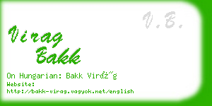 virag bakk business card